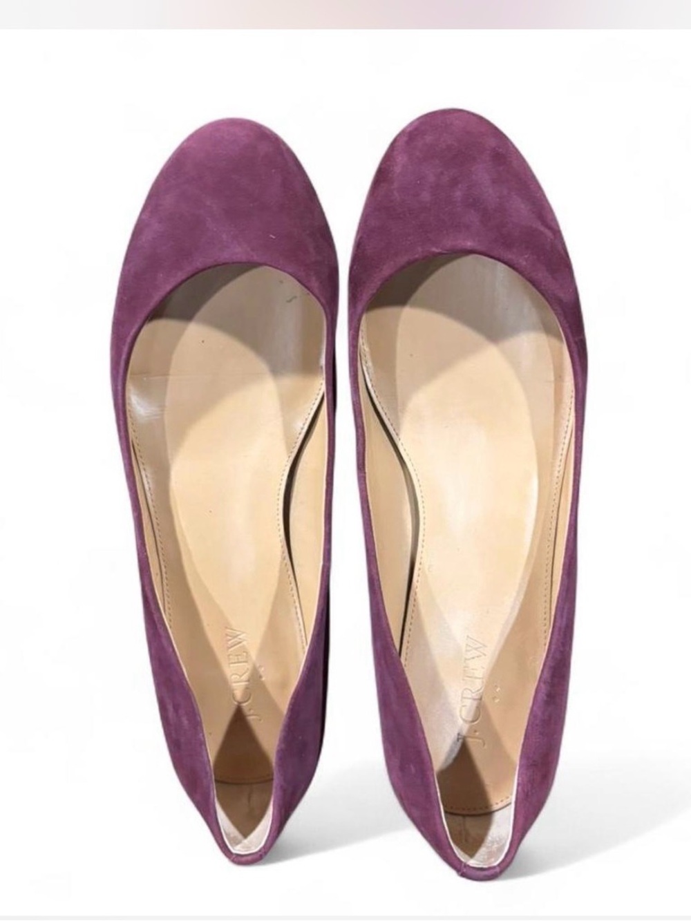 J Crew Women's Purple Suede Low Block Heel Pumps Size 8 - Picture 6 of 7